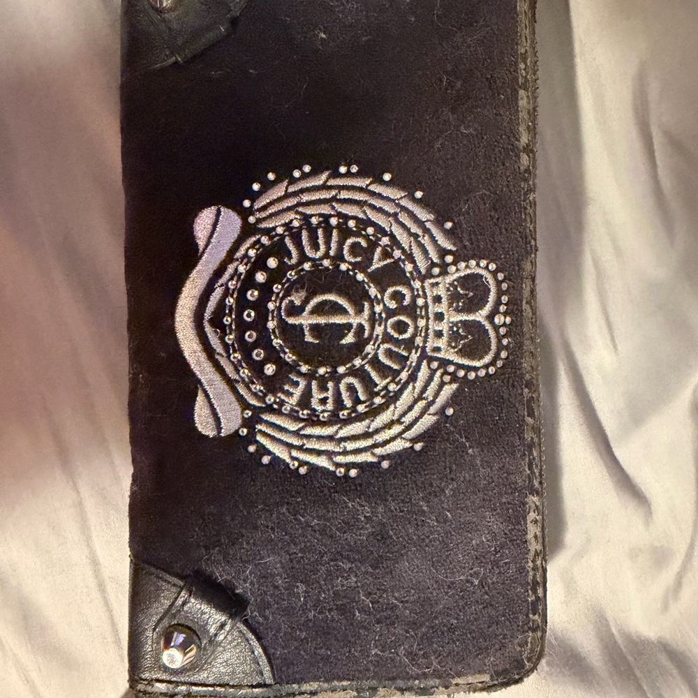 Juicy Couture Black Clutch with Silver Embellishment